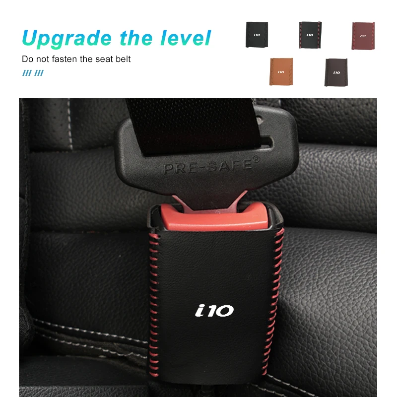Protector antiarañazos para cinturón de seguridad de coche, cubierta para hebilla para Hyundai i10 I10 N Line 2009, 2010, 2011, 2012, 2013, 2019, 2020, 2021, 2 uds.