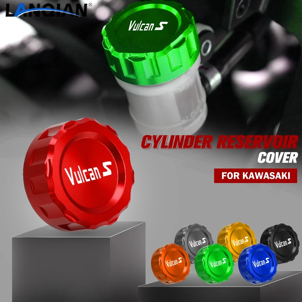 

For Kawasaki Vulcan S ABS Cafe - VN650SAC 2017 Vulcan S ABS - VN650SA Motorcycle CNC Brake Fluid Fuel Reservoir Tank Cap Cover