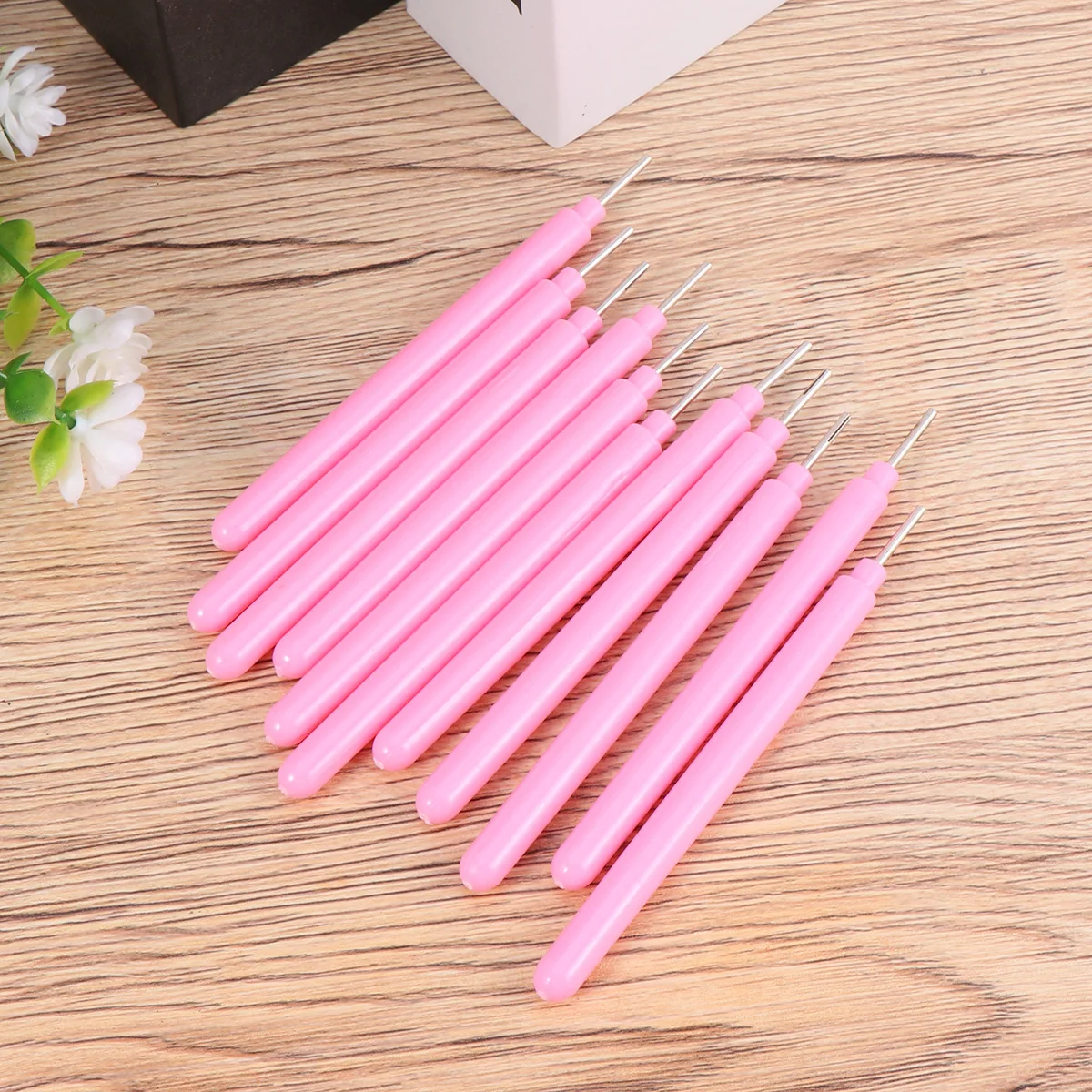 

10Pcs Light Pink Quilling Tool Set Smooth Handle Easy to Use for Beautiful Papercraft Patterns DIY Paper Quilling Tools