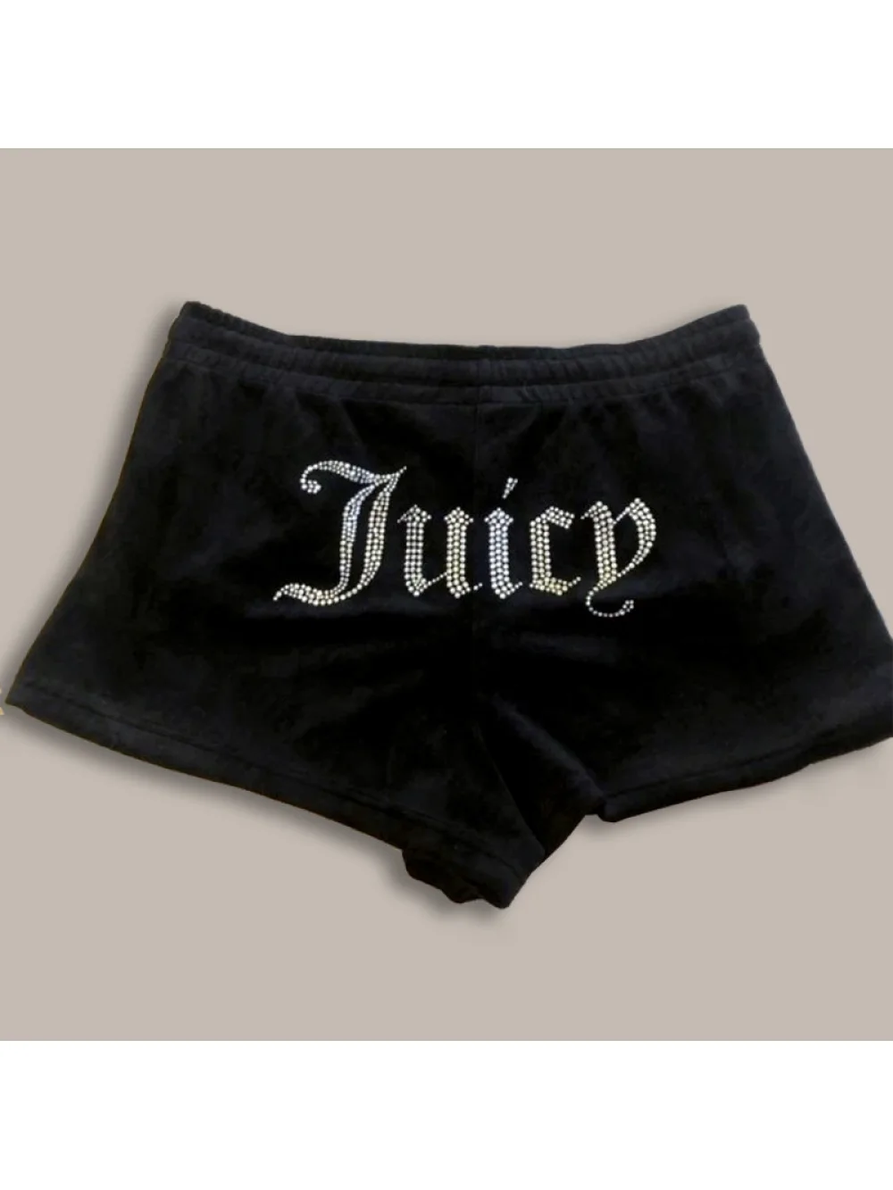 Shorts casuais Y2K de hip-hop europeus e americanos, estilo original, estampa de letras de strass nas costas, shorts retrô da moda