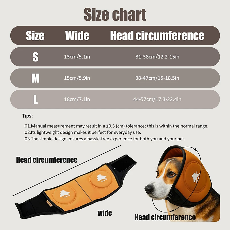 Hunde-Gehörschutz, Lärmreduzierende Ohrenschützer, Verstellbare Schalldichte Kopfhörer für Hunde, Donner, Gewitter, Fellpflege – Detail 1