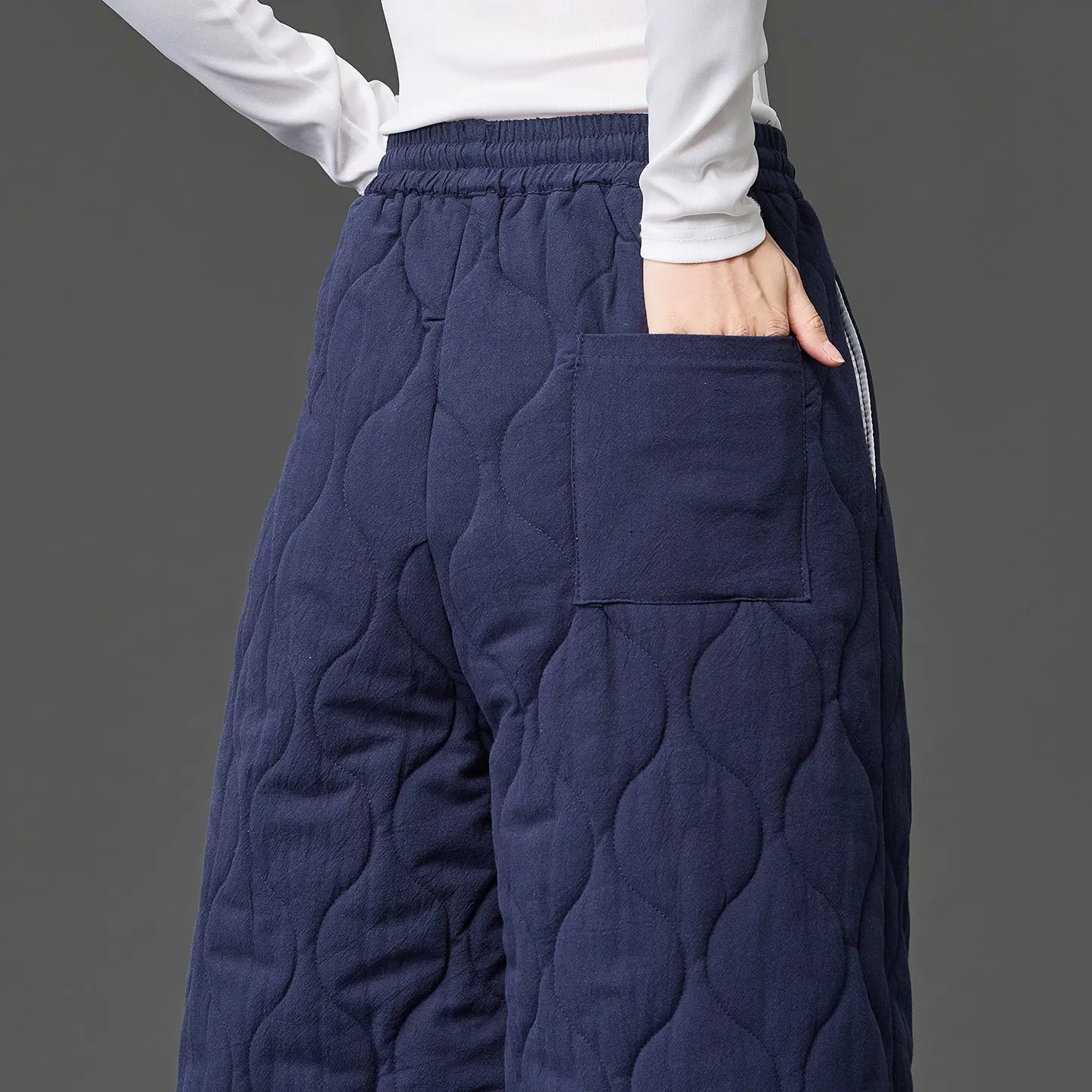 Winter Men Thick Warm Pants Chinese Tang Style Hanfu Casual Cotton Padded Trousers Ancient Vintage Bottom Men Warm Quilted Pants