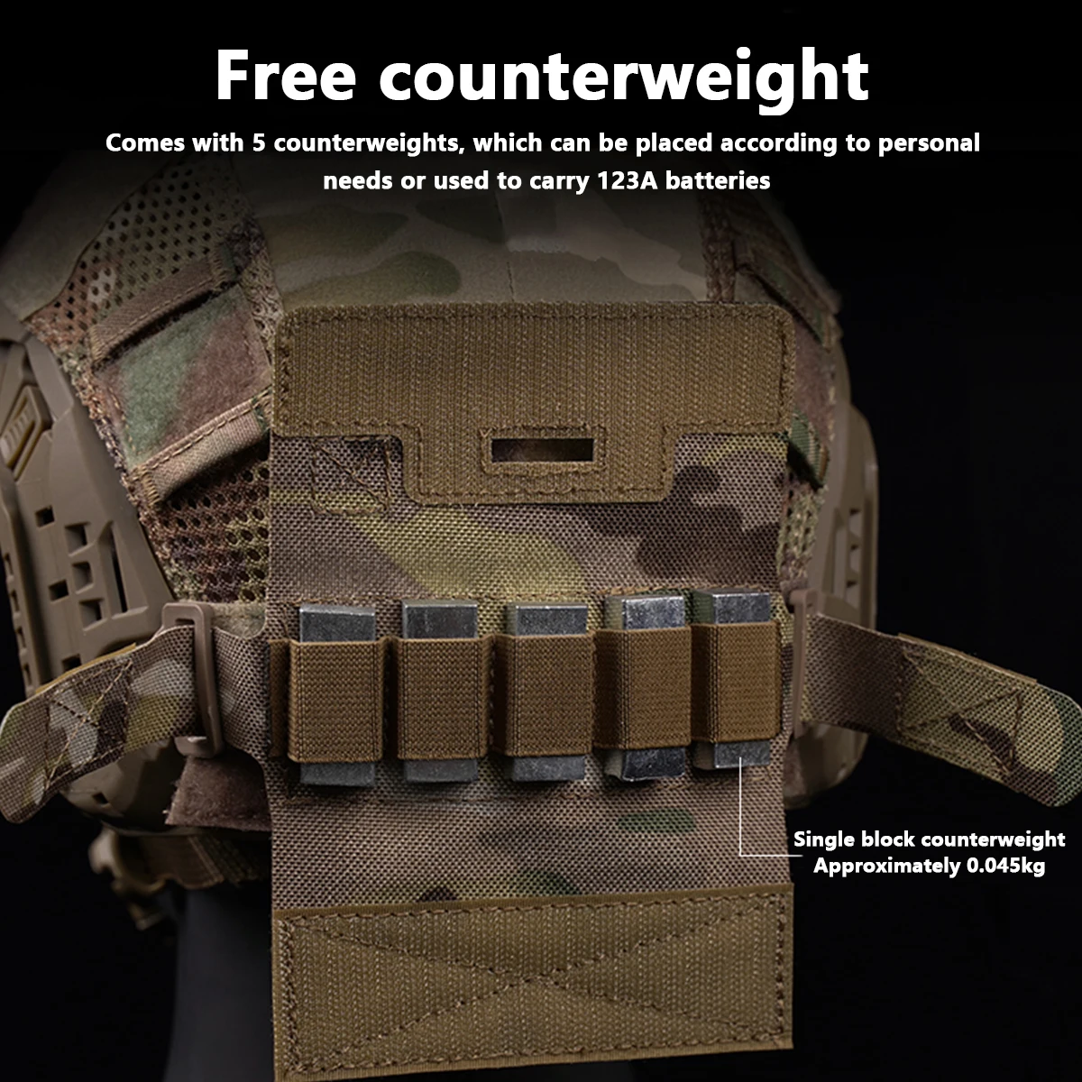 Tactical Airsoft Helmet Balance Counterweight Bag Battery Pouch For FAST MICH Wendy ARC Helmet