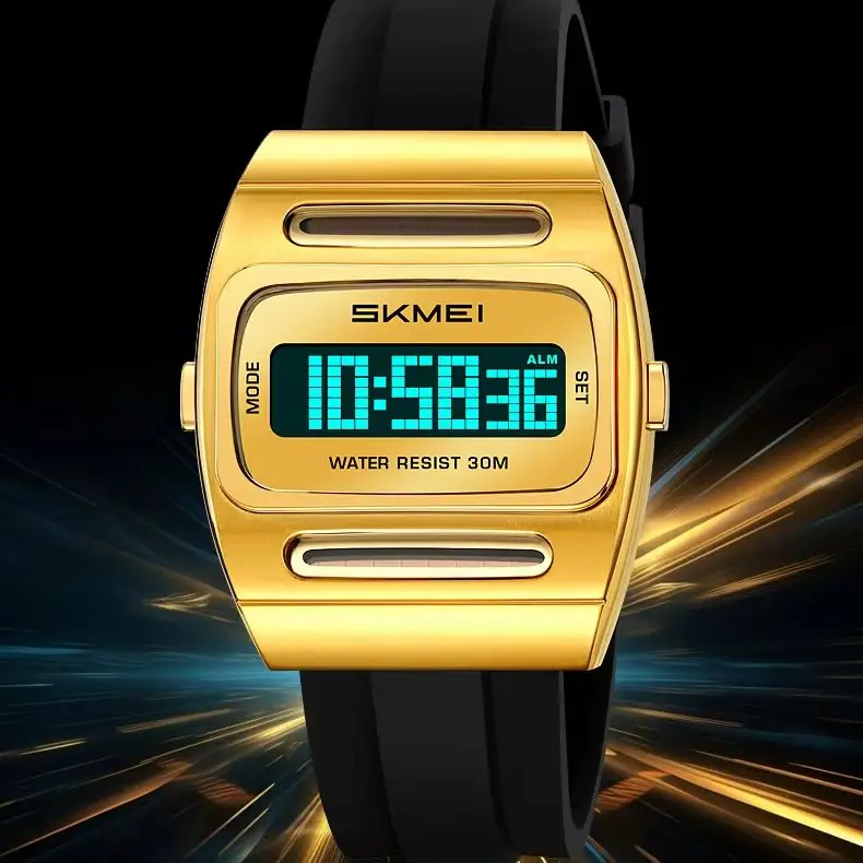 

Luxury Digital Watch for Man Chronograph Alarm Stopwatch Calendar Wristwatch Silicone Strap 3ATM Waterproof Fashion Sport Clock