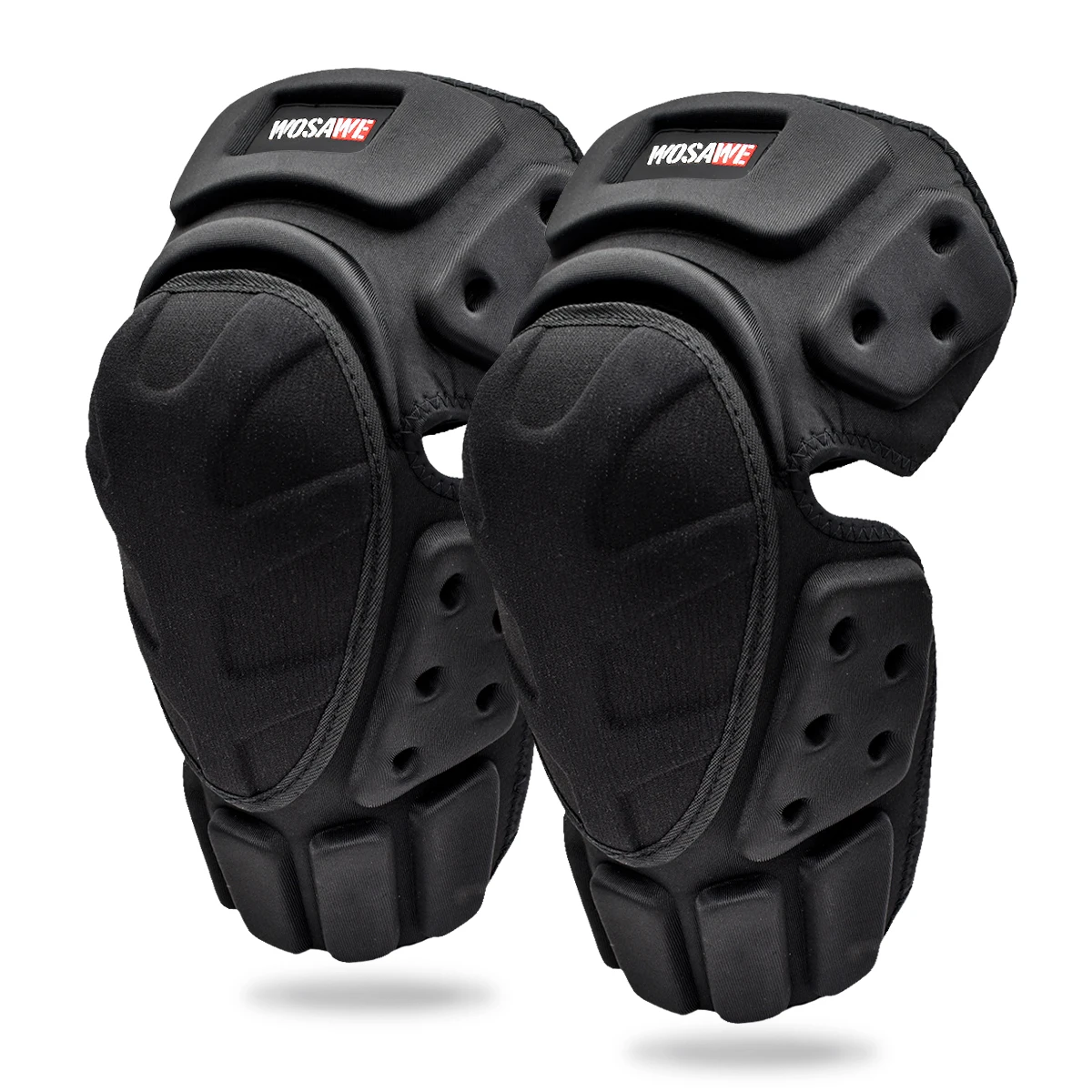WOSAWE Protezione per ginocchio regolabile Moto Motocross Tattico Sport Equitazione Ciclismo Pattinaggio Ginocchiere da sci Ginocchiera Supporto per