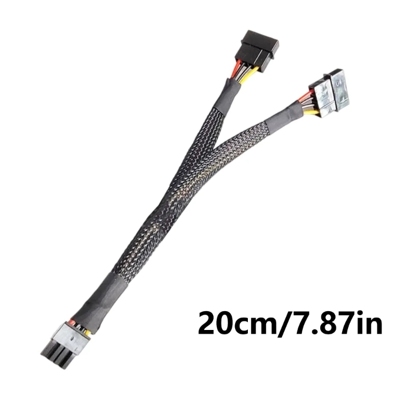 หนัก 8PIN ถึงสองเท่า 4PIN การถ่ายโอนสายเคเบิลอะแดปเตอร์ CPU แหล่งจ่ายไฟ CPU. 066A