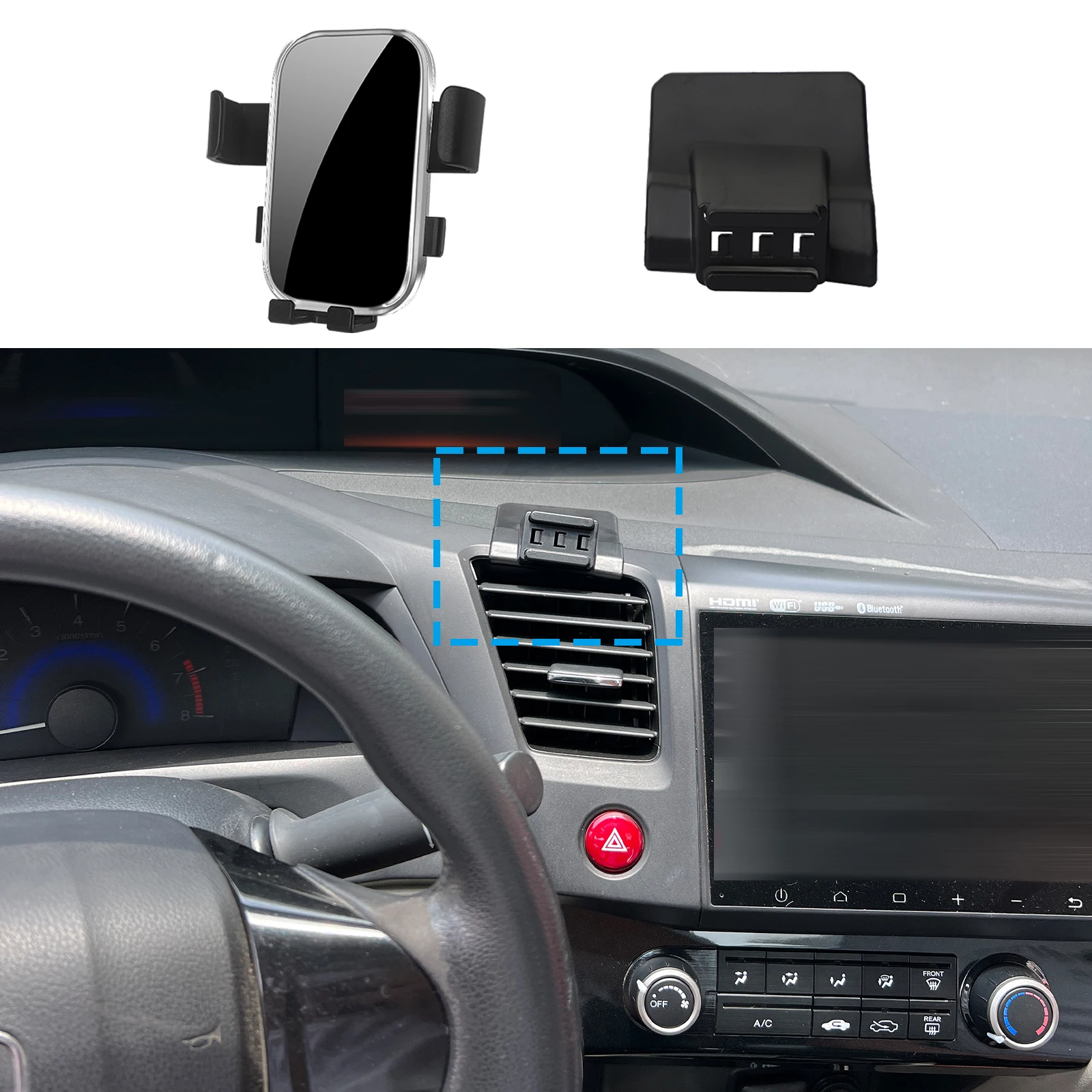 

Автомобильный держатель для мобильного телефона с GPS-навигацией для Honda Civic 9 MK9 9 2012 2013 2014 2015, подставка для автоаксессуаров