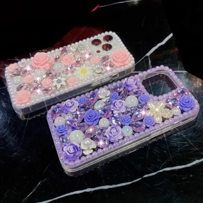 3D Diamonds Handmade Series Phone Case for Xiaomi, Luxury Sparkle, for Redmi 9A, 9C, Note8, 9Pro, Note10S, Note11 Pro, 12Pro