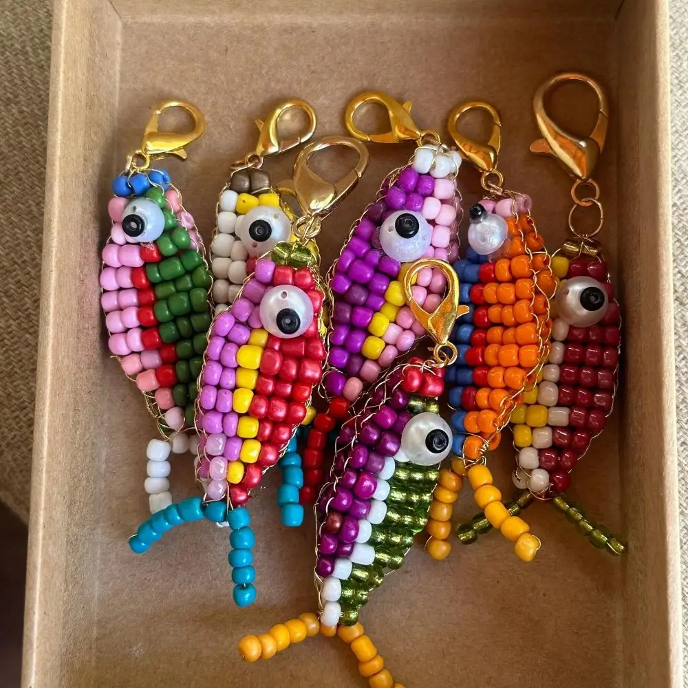 Ожерелье «сделай сам», подвеска в виде маленькой рыбки из бисера, контрастный брелок для ключей, подвеска для мобильного телефона, модный рюкзак с героями мультфильмов, подвески, украшение для сумки