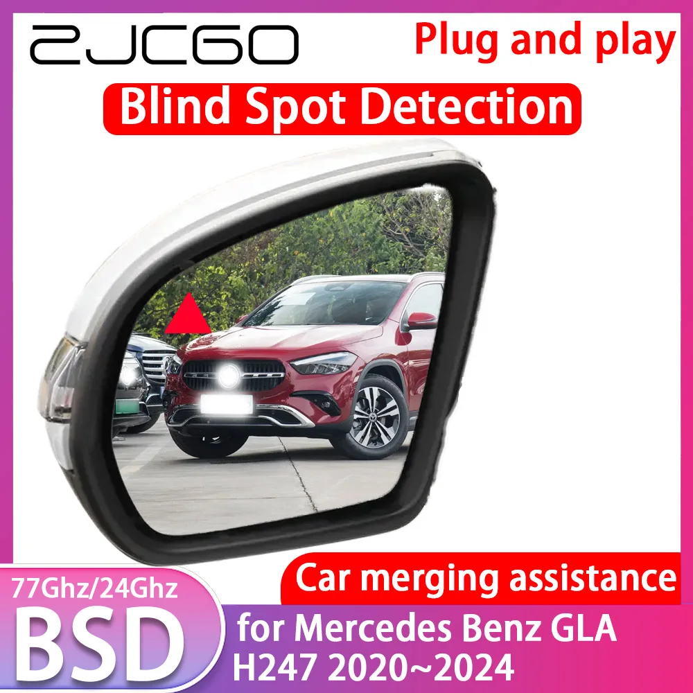 

ZJCGO for Mercedes Benz GLA H247 2020~2024 Blind Spot Detection Car BSD BSA BSM System Driving Warning Radar Alert Mirror