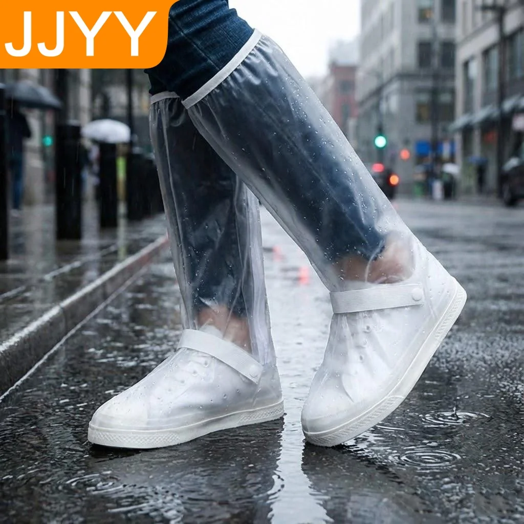 Waterproof Foldable Anti-Slip Rain Shoe Covers Reflector Lightweight Snow Galoshes Men Women