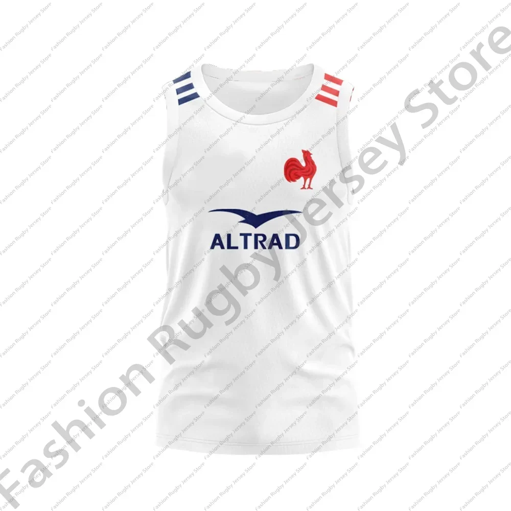 France Rugby Jersey Clothes Men Kids Children Train 3D T-Shirt Team Boys Tee Teenager Home Away Club Top Sportswear Vest 2024/25