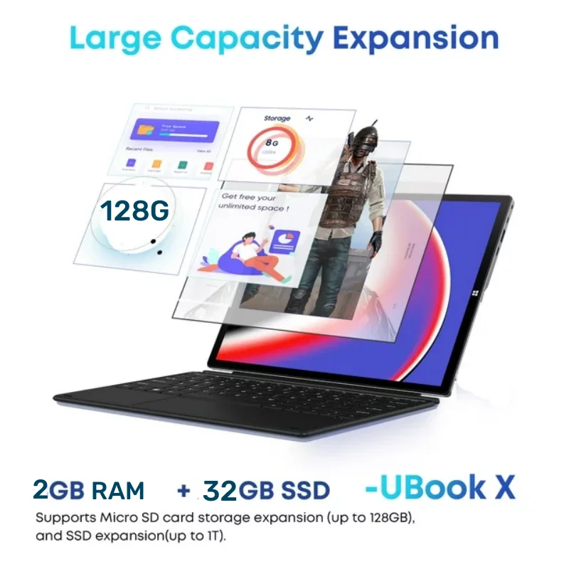 10.1 INCH 2GB DDR 32GB Flash Memory W102 WINDOWS 10 Z8350 Quad Core Up to 1.44 GHz HDMI-Compatible USB 3.0 Battery 6000mAh