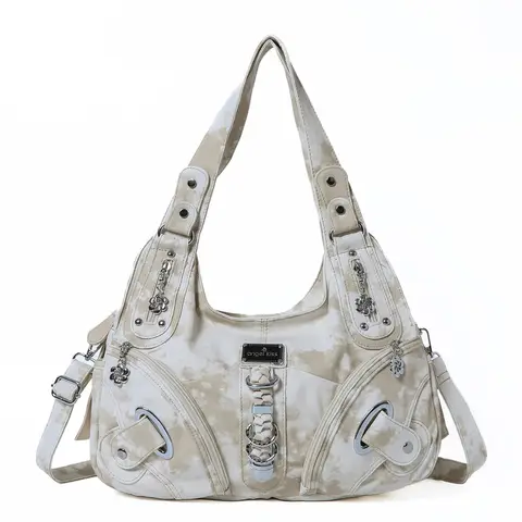 Borsa a tracolla da donna Angel Kiss Borsa con manico superiore Borsa a tracolla grande moda tie-dye Borsa a tracolla con gnocchi Tote Bag