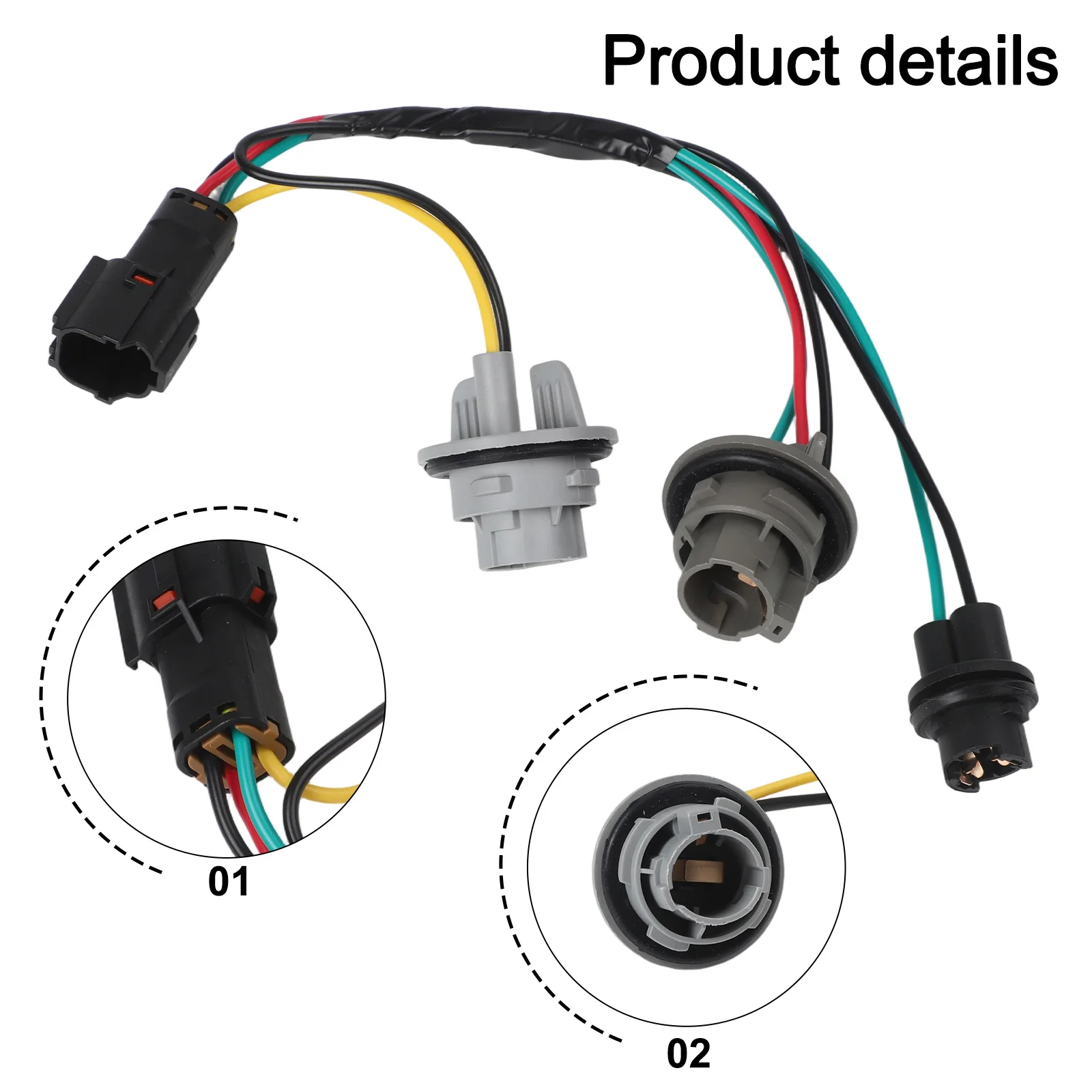 Wire Harness Socket Assembly Automotive Accessory Compatible Model 2014-2015 Easy Installation Made Of Plastic Auto Maintenance