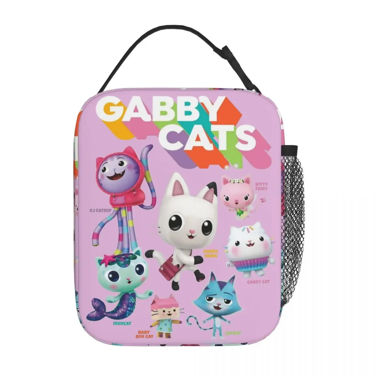 Gabby's Dollhouse Gabby Cats Thermal Insulated Lunch Bags for Office Portable Food Container Bags Cooler Thermal Food Box