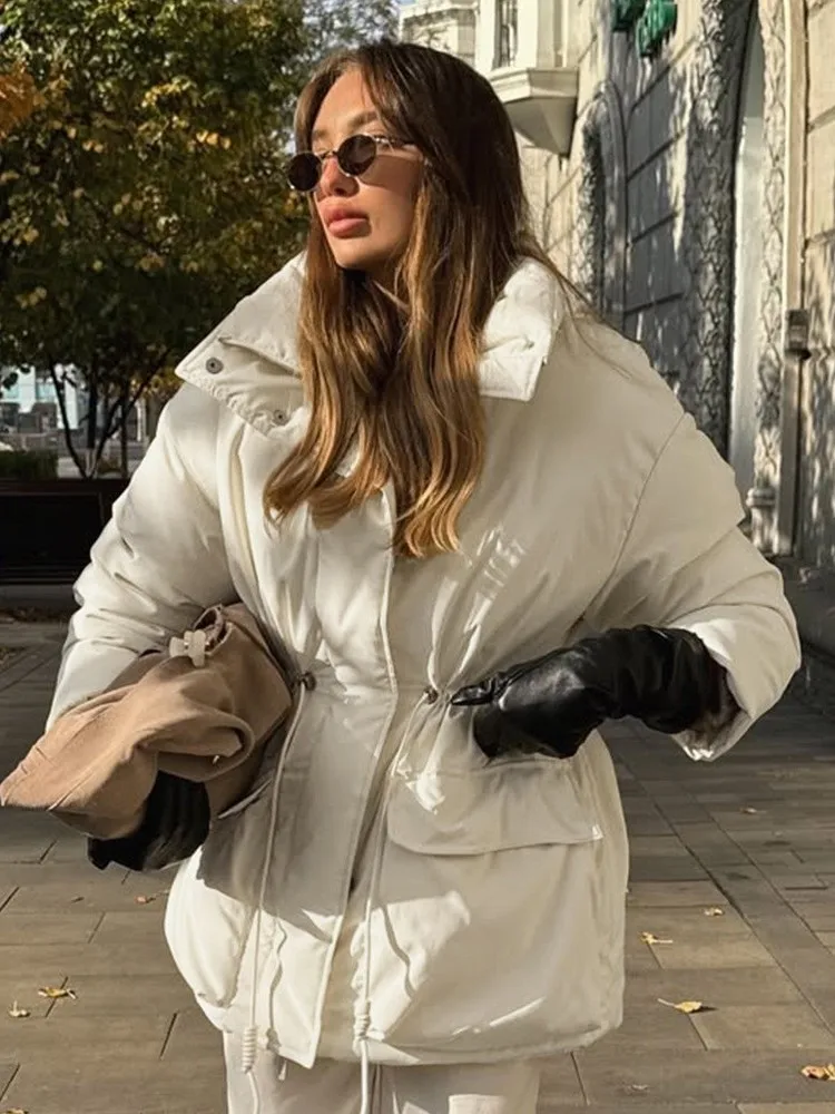 

Хлопковая повседневная одежда с завязками на талии, длинное пальто Thiened Long Sve, однотонное женское хлопковое длинное пальто премиум-класса