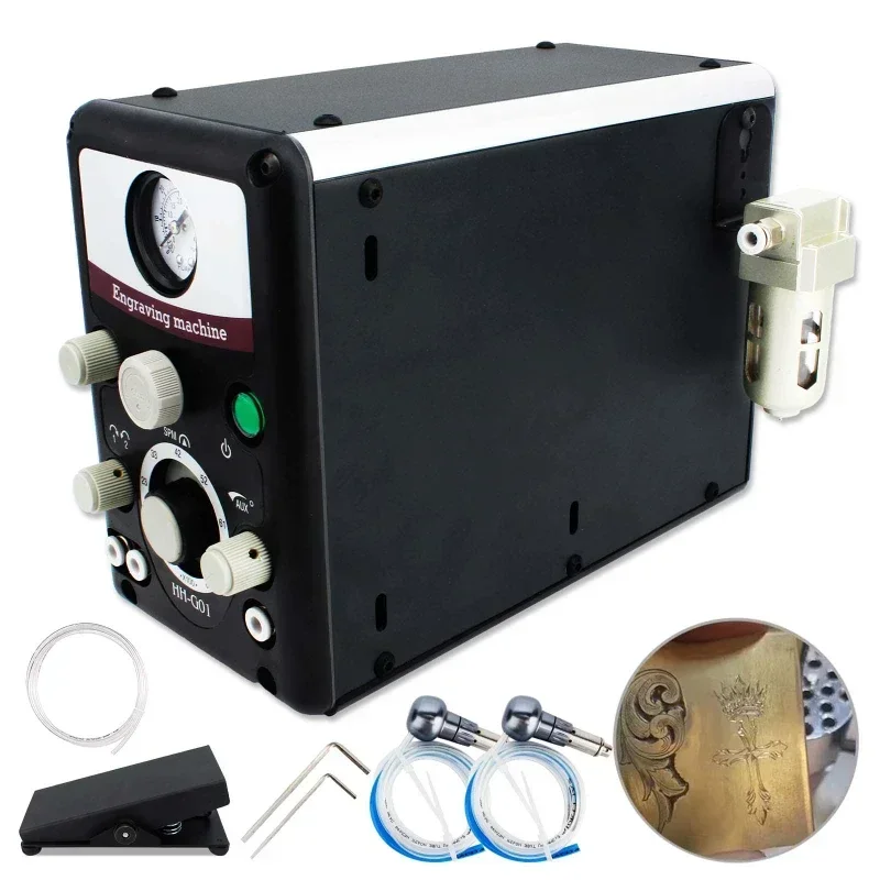 

Hot SalesPneumatic Jewelry Engraver Machine 110V/220V Hand Engraving Machines Double-Head Micro Engraer For
