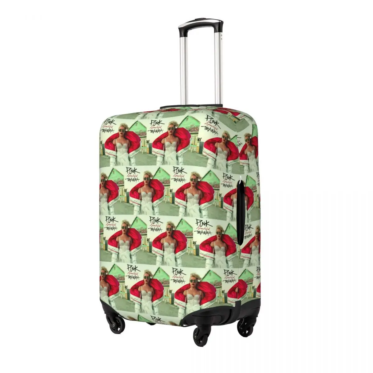 

Beautiful Trauma Pink World Tour Suitcase Cover Protection Elastic Travel Luggage Protector Covers for 18-32 Inch