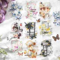 10pcs/pack Large size Decor Stickers Creative PET Waterproof Adhesive DIY Scrapbooking Hand Made Collage Junk Journal Supplies