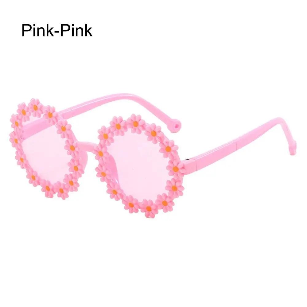 Lindas gafas de sol redondas con diseño de flores y lentes oceánicos, protección UV 400, gafas de sol con fotos, gafas de sol con flores para niñas