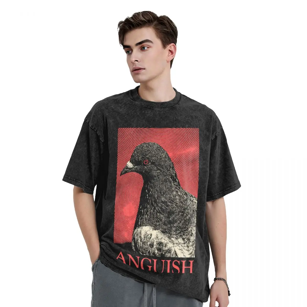 

Anguish Pigeon T-Shirt plain cute clothes customs Men's t-shirt