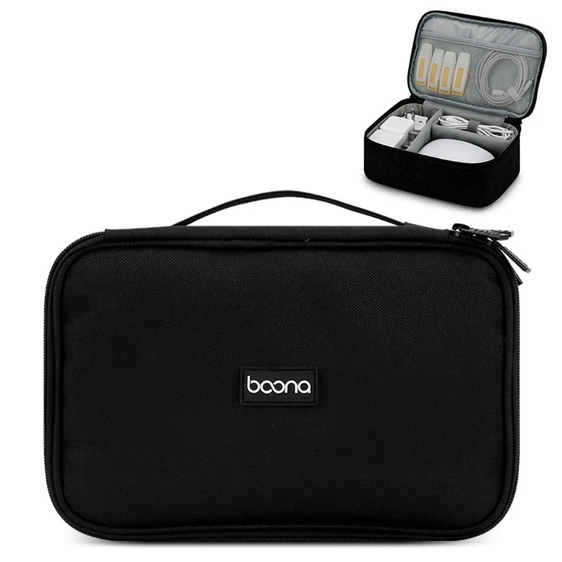 BOONA Portable Travel Multifunctional Storage Bag for Hard Disk Case, Power Bank, Power Adapter, Earphone Cable, USB Data Cable