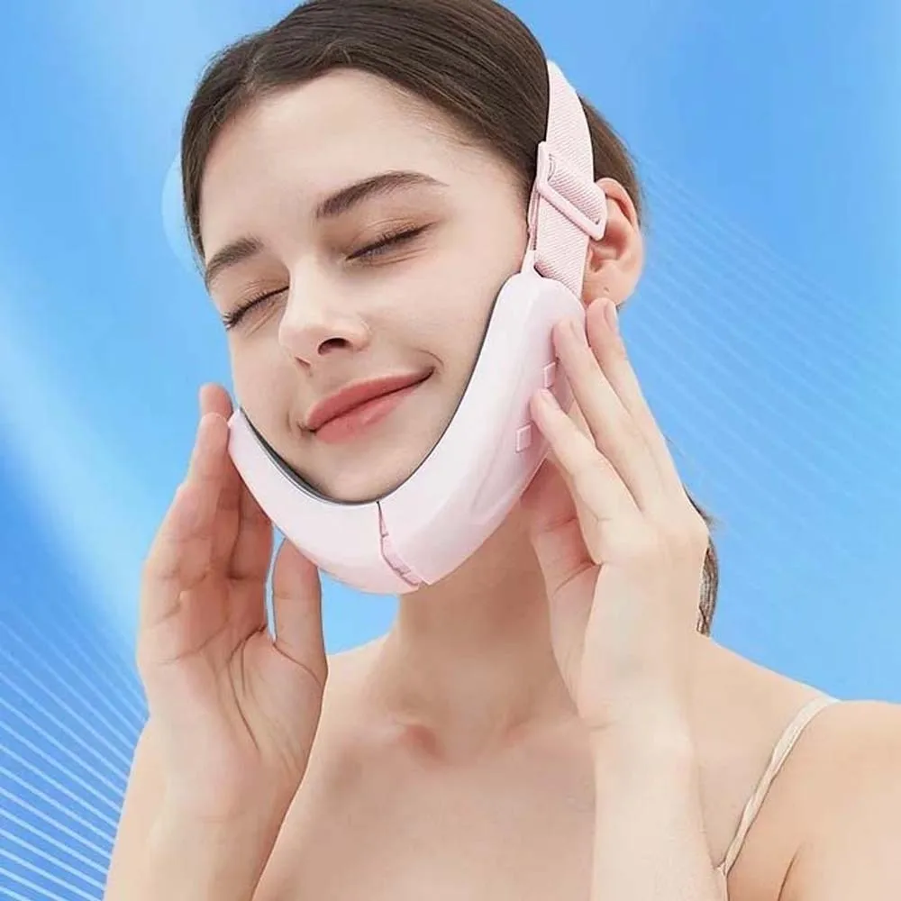 Dispositivo elettrico per il viso a V ad alta elasticità Massaggiatore facciale intelligente pieghevole regolabile Dispositivo per il lifting del viso portatile a forma di V