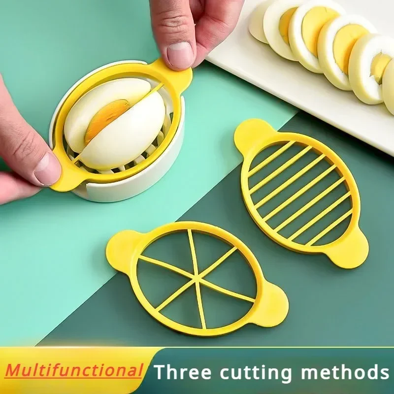 New 1set 3 In 1 Egg Slicer Multi-functional Egg Cutter Kitchen Creative Tool  Kitchen Accessories egg mold  gadget