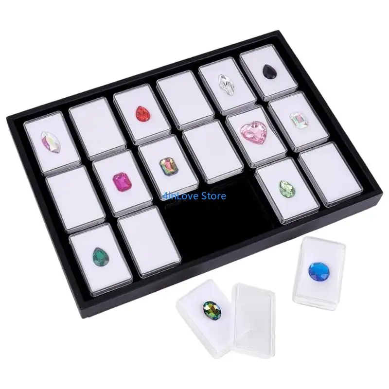 

T4MD Plastic Gemstones Storage Boxes for Diamonds and Small Crafts Rhinestones Case