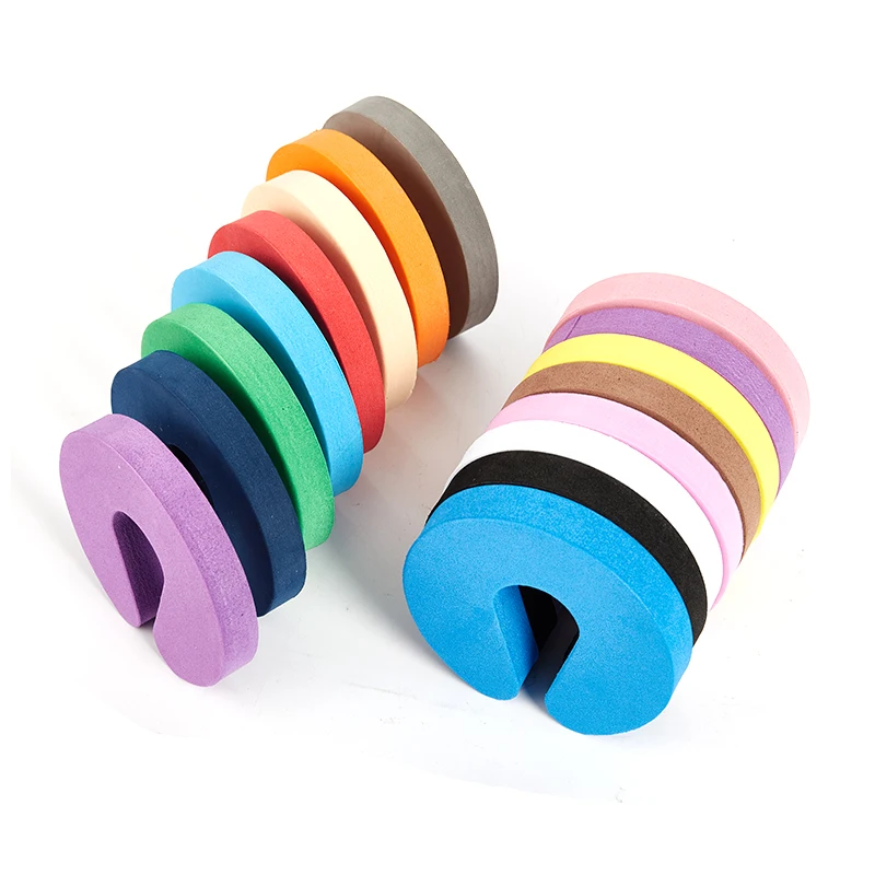 5pcs Foam Door Stopper Home Security Door Clip Kitchen Bedroom Door Stops Baby Kids Safety Finger Protector Guard Door Hardware