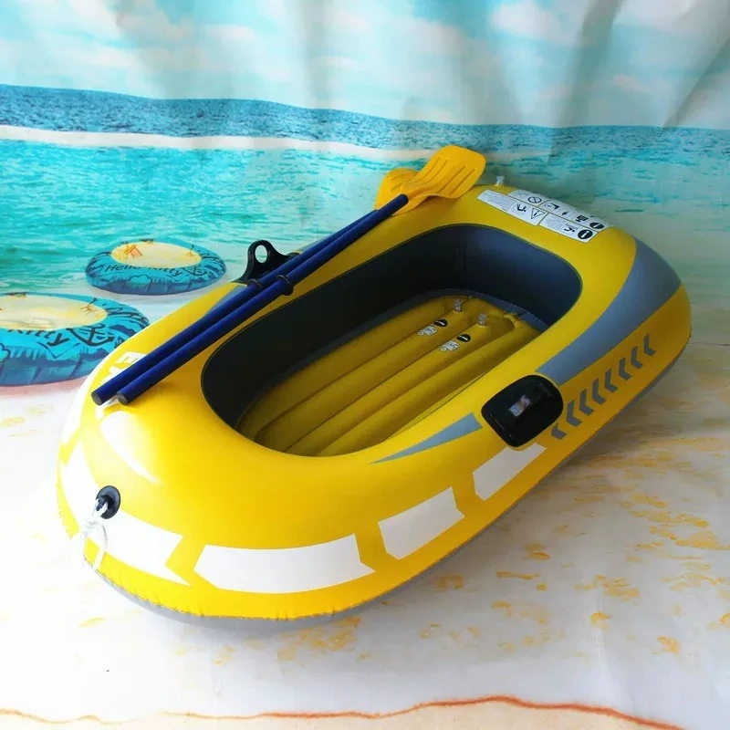 Inflatable Water Floating Swimming Pool Boat, Letter Light Rubber Boat Folding Fishing Boat