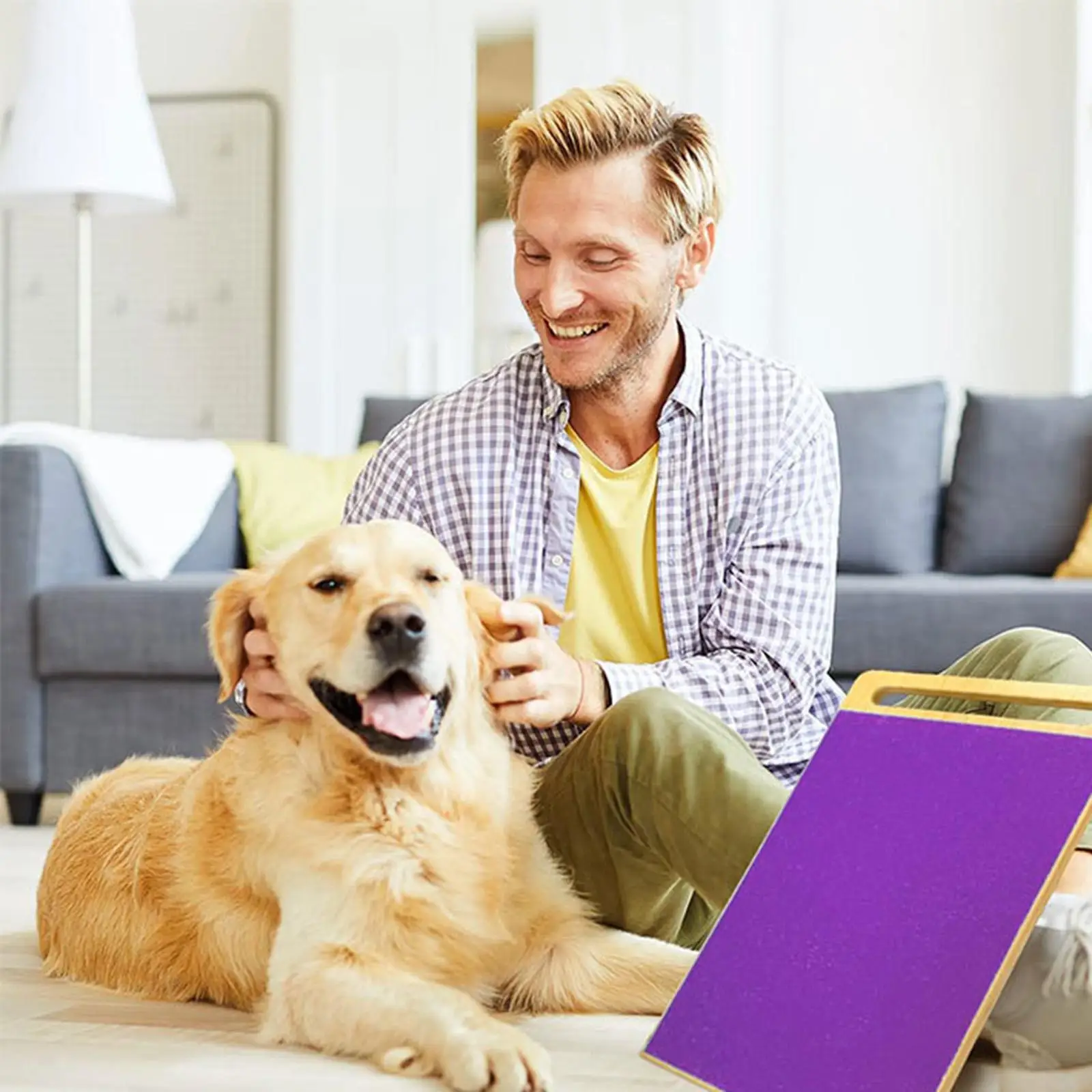 Dog Scratch Pad Nail Toy No Hurt to Dog Nail Nonslip Wood Nail File Scratch