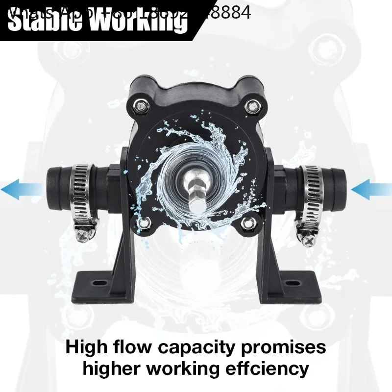 Black small water pump, hand drill water pump, convenient DC water pump, self-priming centrifugal pump