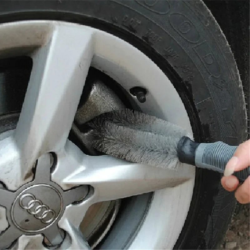 Universal Car Tire Washing Brush Stiff Bristle Brush Car Wash Brush for Car Truck Motor Engine Grille Wheel Rim