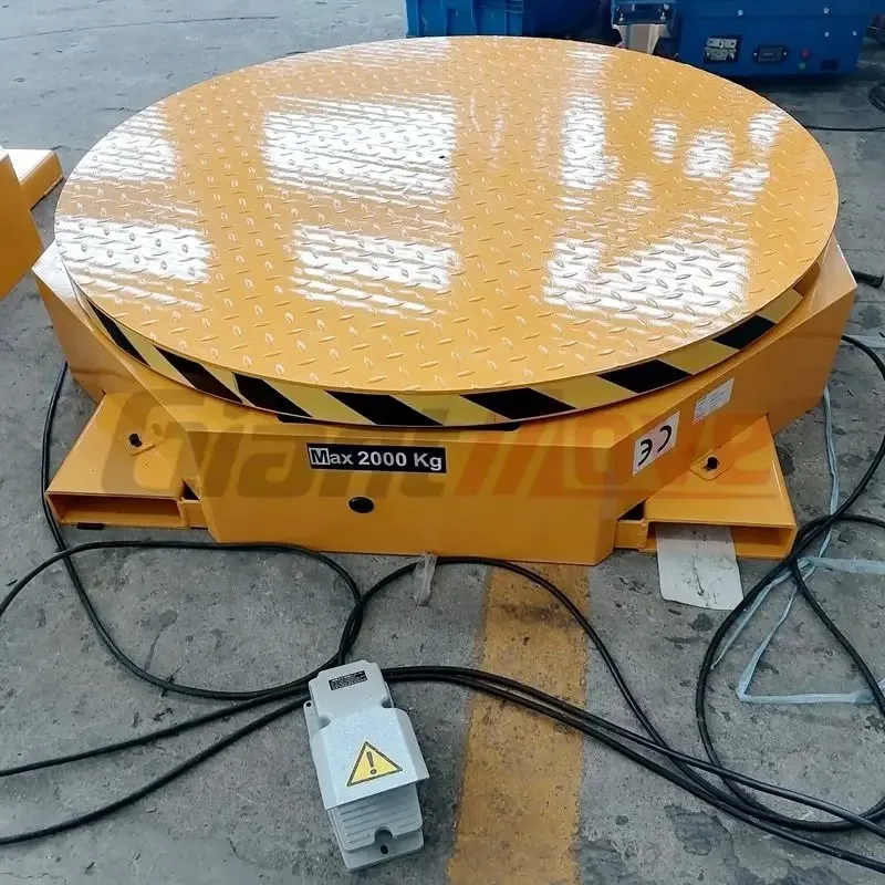 peiqiHigh quality 1.5 ton electric rotating platform movable turntable wrapping pap