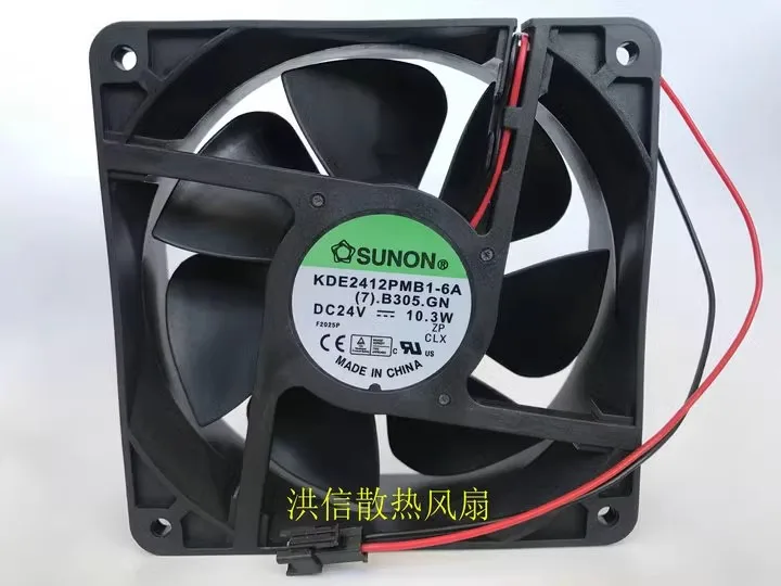 Free shipping original KDE2412PMB1-6A DC24V 10.3W inverter fan