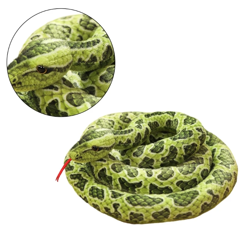 Jouet farces serpent surdimensionné, animaux en peluche pour adultes, figurine serpent en peluche d'halloween, farces