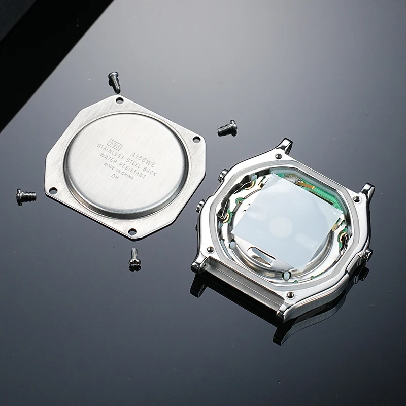 Металлический корпус F-91W, комплект модов, твердый безель из нержавеющей стали, корпус + ремешок для часов Casio 593 F91W A158W A159W, модифицированные аксессуары