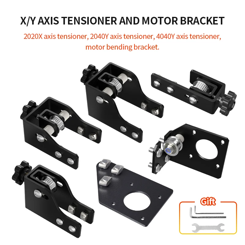 

3D Printer Parts Y/X Axis Motor Mount Bracket And GT2 6mm with 2GT Tensioner For CR-10 Ender-3 DIY 3D Printer