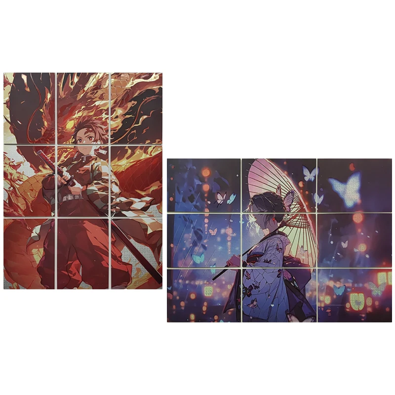 

Аниме Demon Slayer пазлы карты Камадо Танджиро Преувеличение Синобу коллекционные карты подарки на Рождество и день рождения детские игрушки