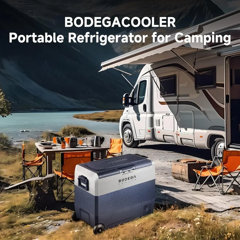 BODEGACOOLER 12 Volt Car Refrigerator, 64Quart (60L) Car Fridge Single Zone, 12V Portable Freezer APP Control
