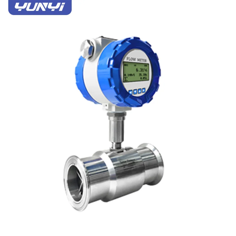 Yunyi Ip67 Stainless Steel Flow Meter Price Liquid Sensor Gas Fuel Oil Hydraulic Hart Turbine Air Flowmeter