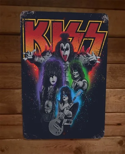 The Band Kiss  Metal Wall Sign Music Poster