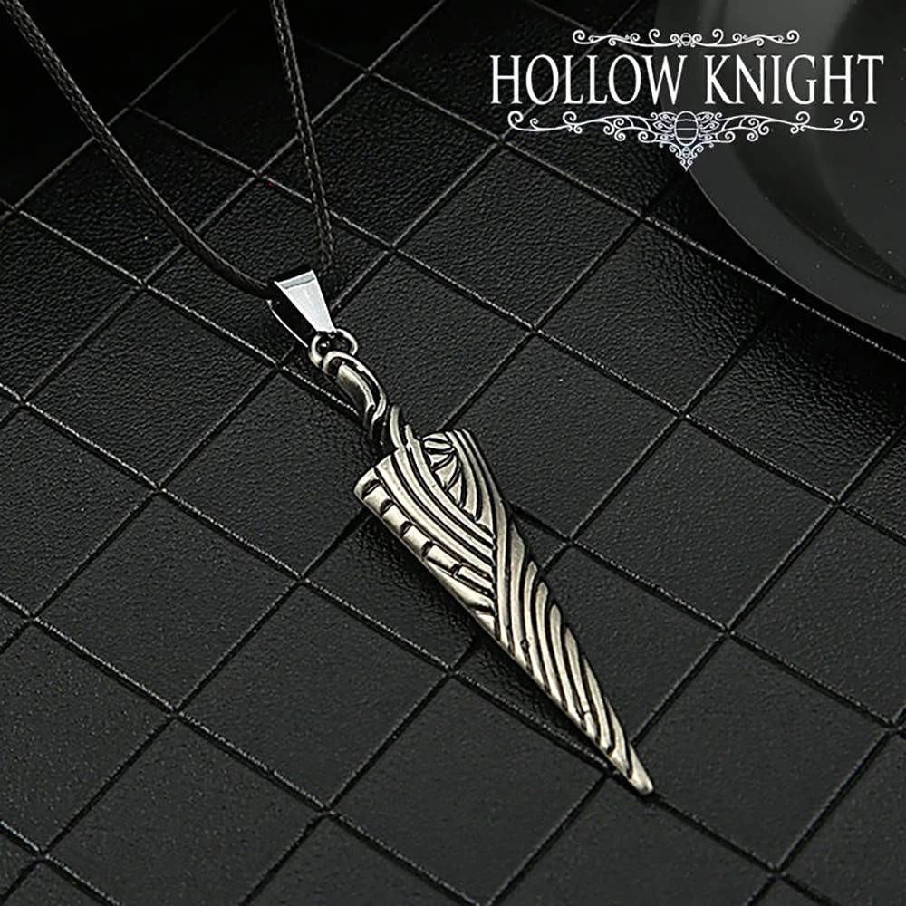 Hollow Knight Necklace Bone Nail Keychain Metal Spike Shape Pendant for Men Women breloczki figure llaveros charm Jewelry Gift