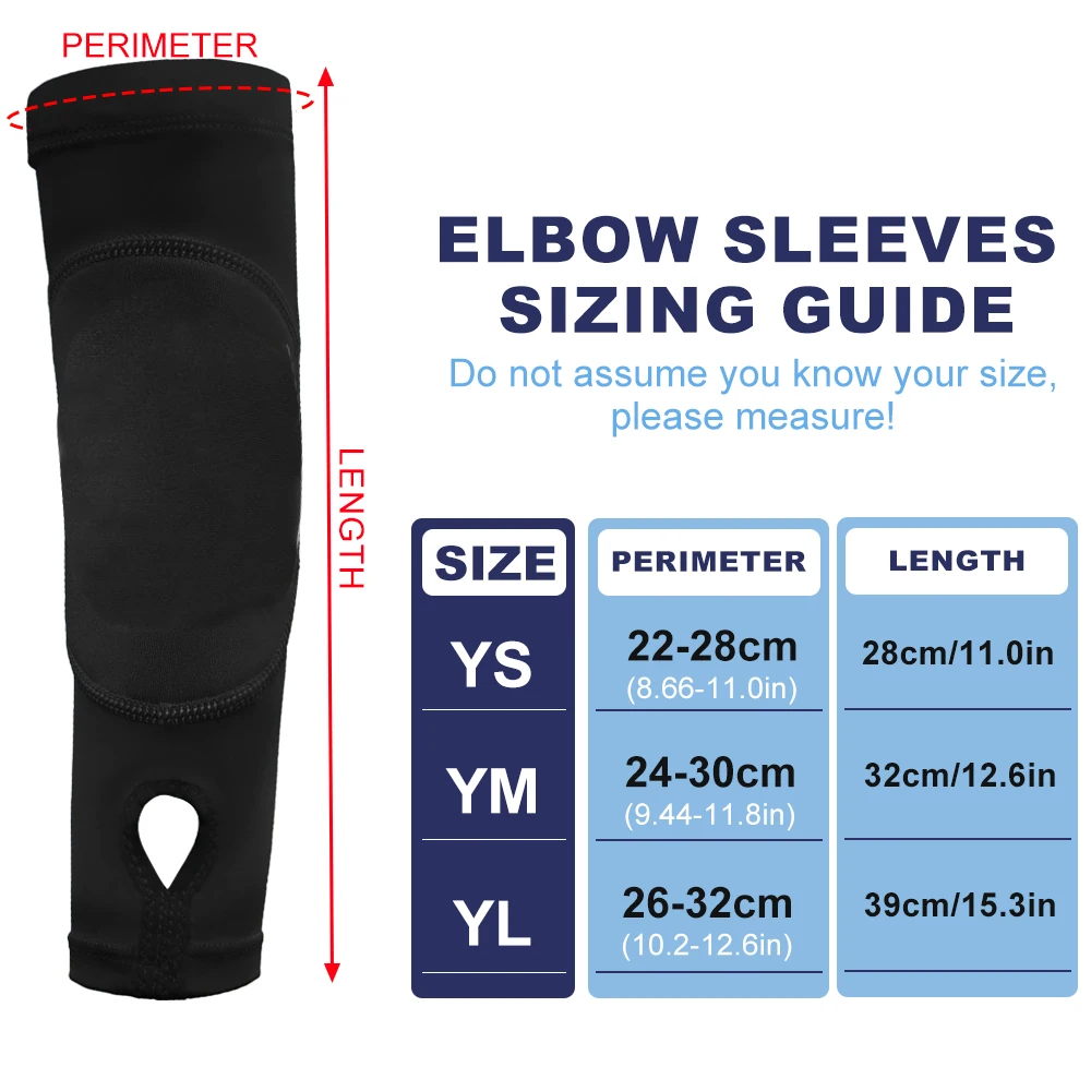 1Pair Sports Volleyball Arm Sleeves for Youth Volleyball Wrist Guard Protection Pads and Thumbhole