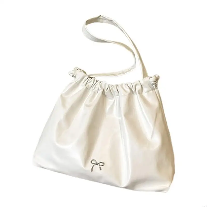 

Stylish Womens Underarm Bag Lightweight PU Leather Crinkle Design Shoulder Bag Large Capacity for Various Occasion 547A