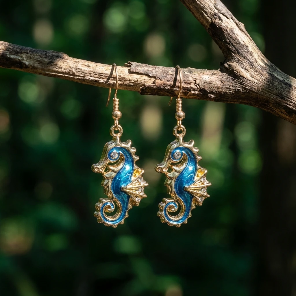 Elegante Rosa Klare Strass-Seepferdchen-Ohrhänger für Damen Goldfarbene Muschel-Ohrstecker Nautisches Ozean-Thema Schmuck Sommer-Geschenk – Detail 13