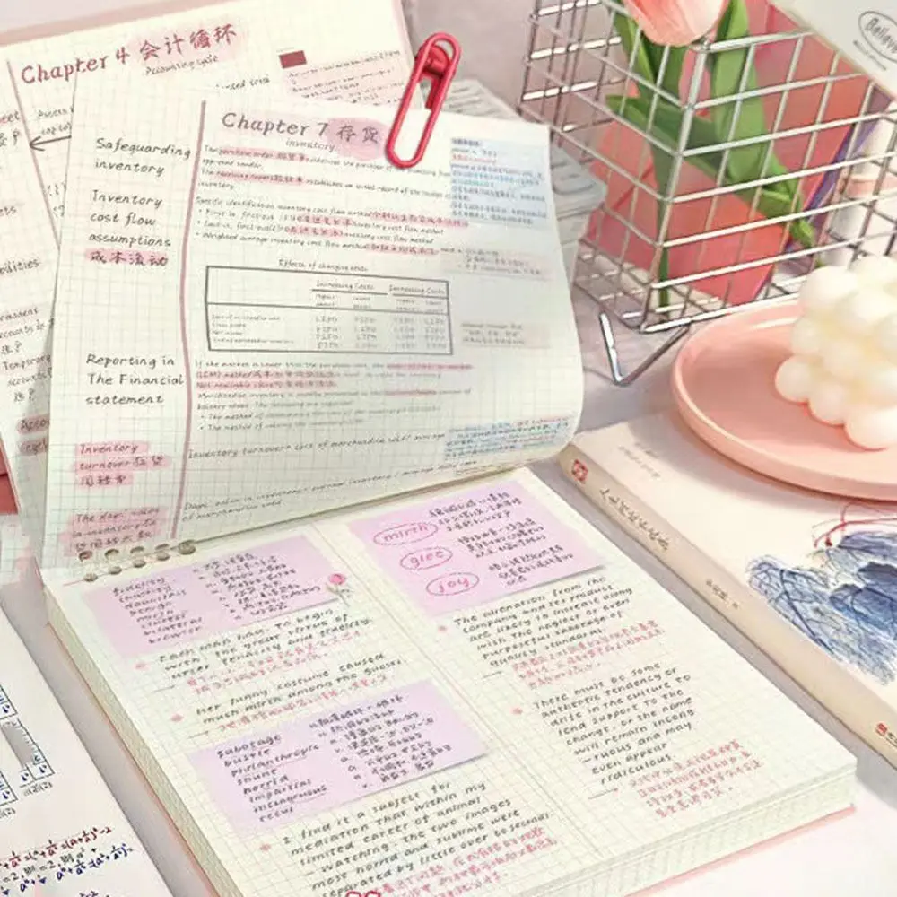 Note Pads Loose-leaf Notebook Waterproof Shell Delicate Grid Writing Paper Thick Removable Square Notebook School Supplies