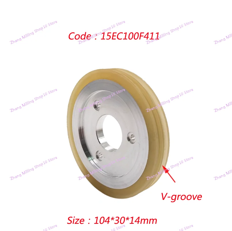 Rodillo de tensión de uretano 6EC100B404 15EC100F411, piezas de repuesto de máquina de baja velocidad, 104x30x14mm para cable Makino edm-low Speed